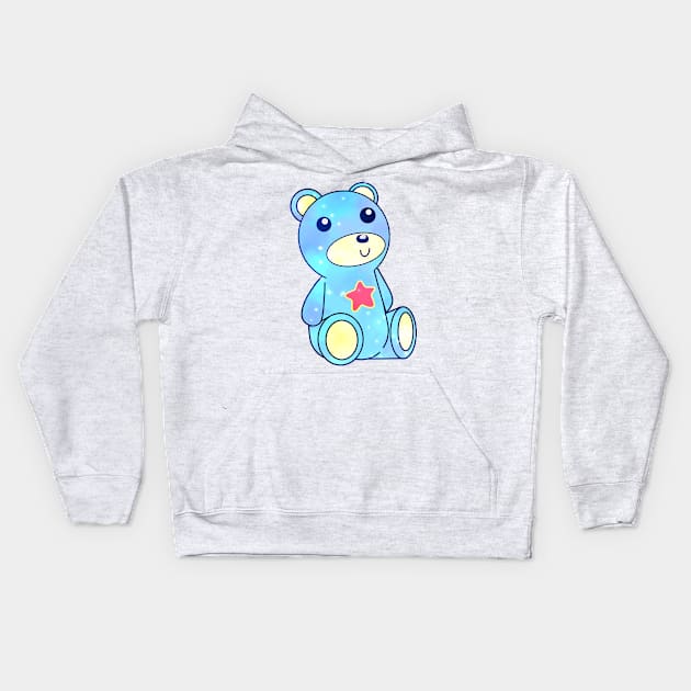 Space Bear Plush Kids Hoodie by LaurenPatrick